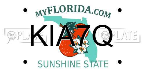KIA7Q Florida License Plate