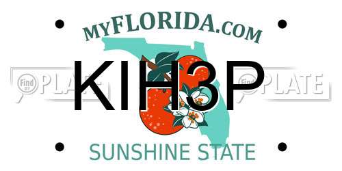 KIH3P Florida License Plate