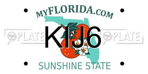 KIJ6 Florida License Plate