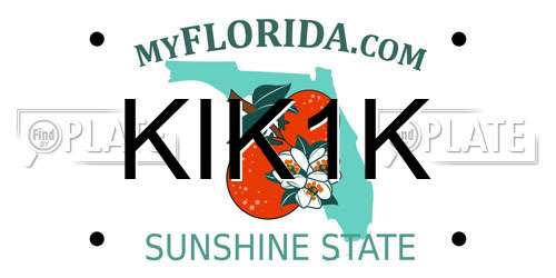 KIK1K Florida License Plate