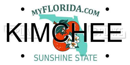 KIMCHEE Florida License Plate