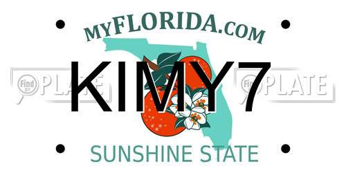 KIMY7 Florida License Plate