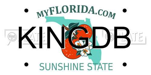 KINGDB Florida License Plate