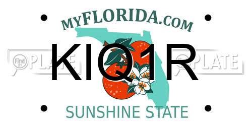 KIQ1R Florida License Plate
