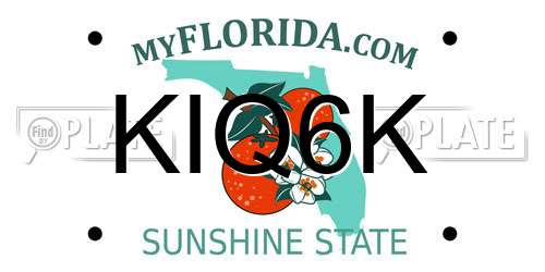 KIQ6K Florida License Plate