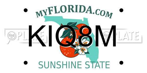 KIQ8M Florida License Plate