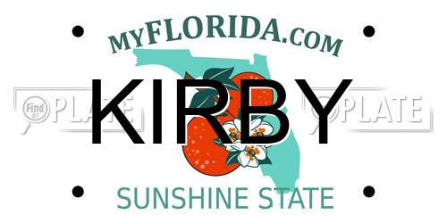 KIRBY Florida License Plate