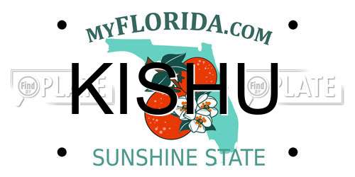 KISHU Florida License Plate