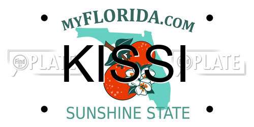 KISSI Florida License Plate