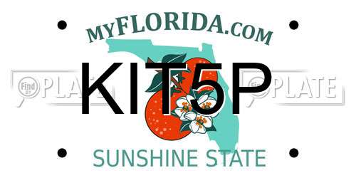 KIT5P Florida License Plate