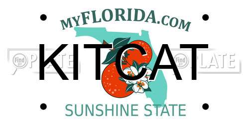 KITCAT Florida License Plate