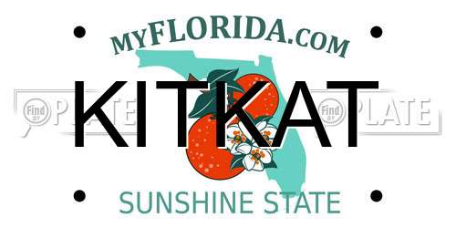 KITKAT Florida License Plate