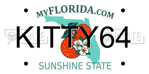 KITTY64 Florida License Plate