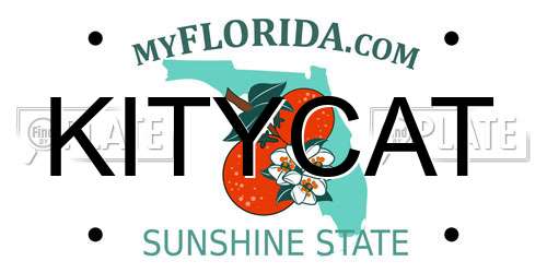 KITYCAT Florida License Plate