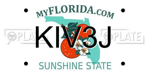 KIV3J Florida License Plate