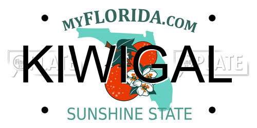 KIWIGAL Florida License Plate