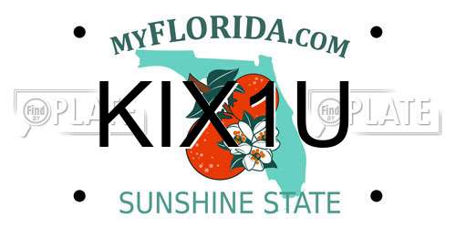 KIX1U Florida License Plate