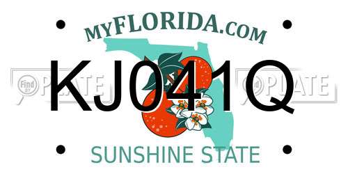 KJ041Q Florida License Plate