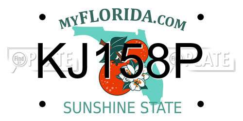 KJ158P Florida License Plate