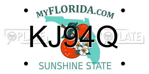 KJ94Q Florida License Plate