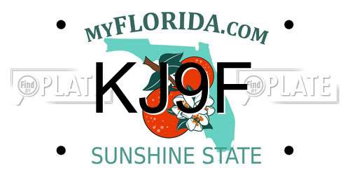 KJ9F Florida License Plate