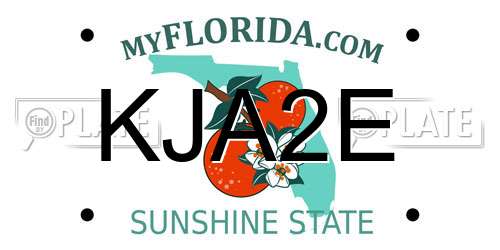 KJA2E Florida License Plate