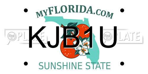 KJB1U Florida License Plate