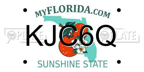 KJC6Q Florida License Plate