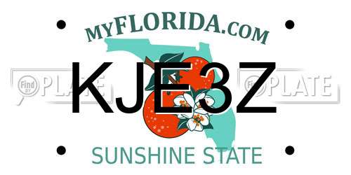 KJE3Z Florida License Plate