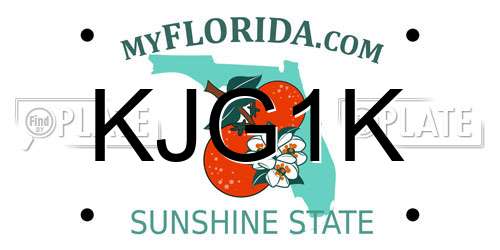 KJG1K Florida License Plate
