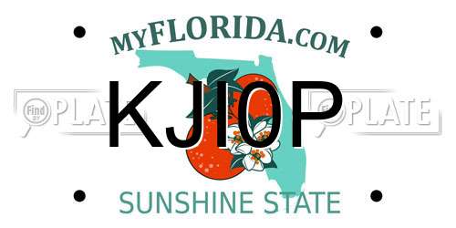 KJI0P Florida License Plate