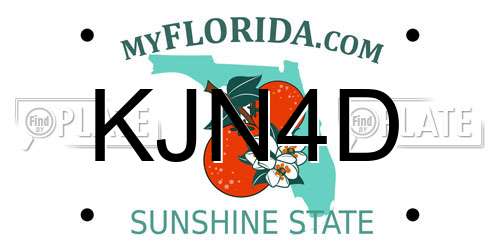 KJN4D Florida License Plate