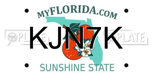 KJN7K Florida License Plate