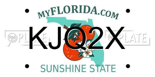 KJQ2X Florida License Plate