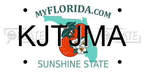 KJTJMA Florida License Plate
