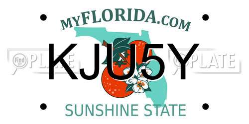 KJU5Y Florida License Plate