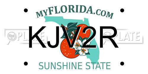 KJV2R Florida License Plate