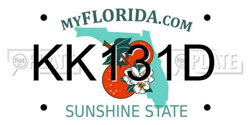 KK131D Florida License Plate