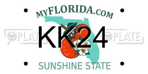 KK24 Florida License Plate