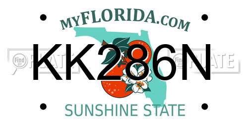 KK286N Florida License Plate
