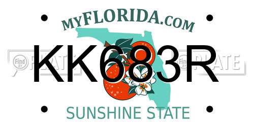 KK683R Florida License Plate