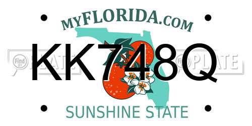 KK748Q Florida License Plate