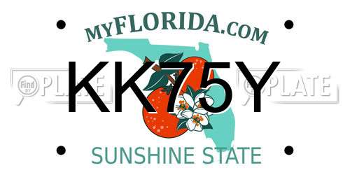 KK75Y Florida License Plate