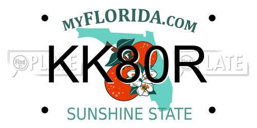 KK80R Florida License Plate
