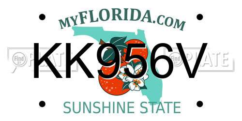 KK956V Florida License Plate