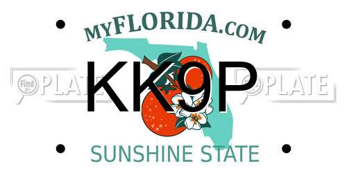 KK9P Florida License Plate