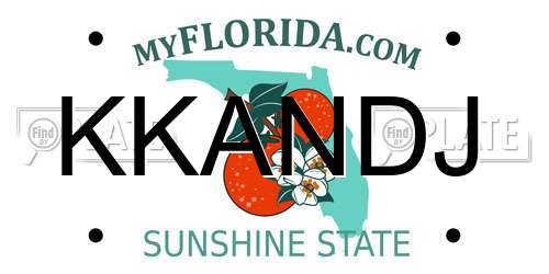 KKANDJ Florida License Plate