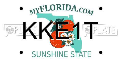 KKE1T Florida License Plate