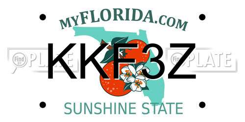 KKF3Z Florida License Plate