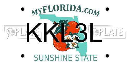 KKL3L Florida License Plate